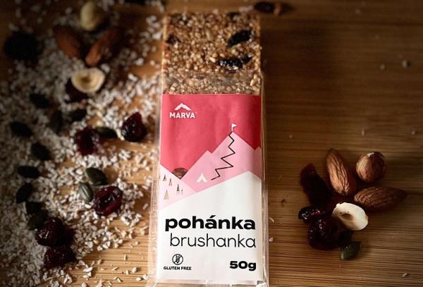 Pohánková tyčinka s brusnicami BRUSHANKA 50g