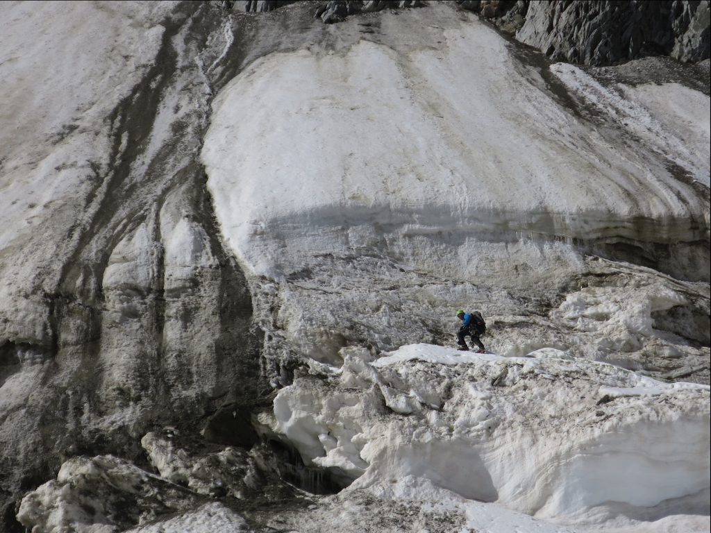 Nástup do bivaku Fourche