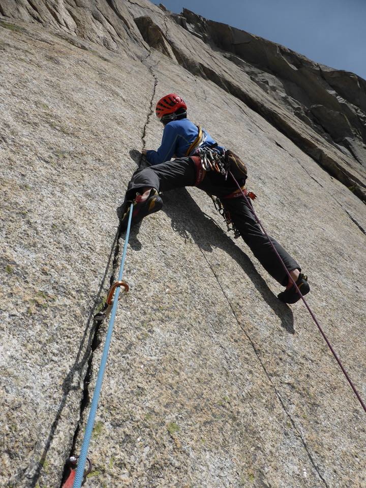 Aiguille du Fou, Voie Americaine, 7c